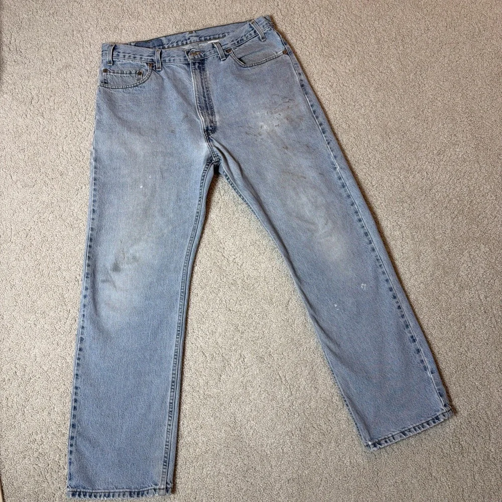 Vintage Levis 505 Y2K Distressed Regular Fit Straight Leg 2000 Jeans 36x30 Denim